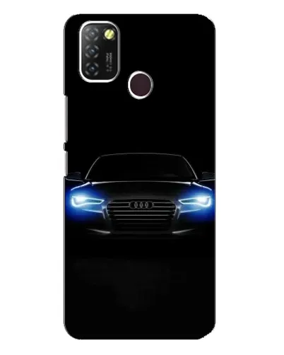 Чехол для Infinix Hot 10 Lite с картинкой «Audi в неоне»
