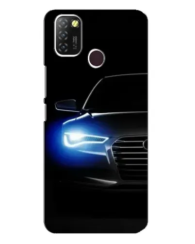 Чехол для Infinix Hot 10 Lite с картинкой «Неоновый взгляд Audi»
