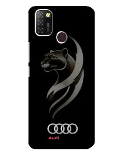 Чехол для Infinix Hot 10 Lite с картинкой «Графика — пантера и Audi»