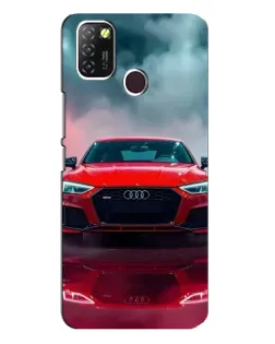 Чехол для Infinix Hot 10 Lite с картинкой «Audi RS — красный стиль»