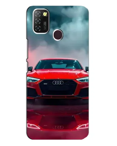 Чехол для Infinix Hot 10 Lite с картинкой «Audi RS — красный стиль»