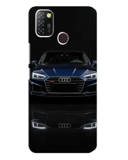 Чехол для Infinix Hot 10 Lite с картинкой «Audi — ночное отражение»