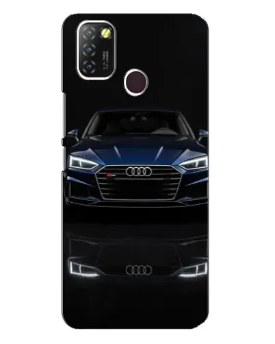 Чехол для Infinix Hot 10 Lite с картинкой «Audi — ночное отражение»
