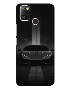 Чехол для Infinix Hot 10 Lite с картинкой «Lamborghini симметрия дорог»