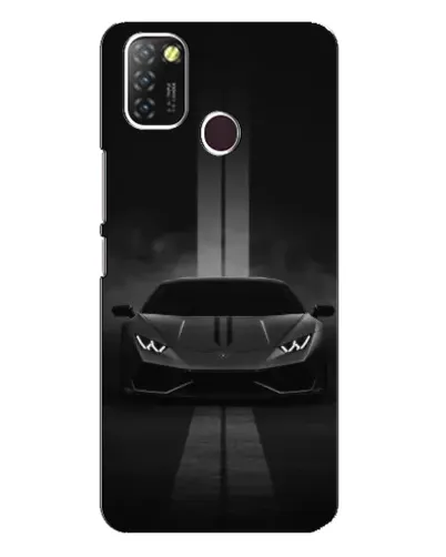 Чехол для Infinix Hot 10 Lite с картинкой «Lamborghini симметрия дорог»