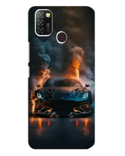 Чехол для Infinix Hot 10 Lite с картинкой «Lamborghini дымная эстетика»