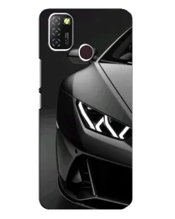 Чехол для Infinix Hot 10 Lite с картинкой «Lamborghini фары детализация»