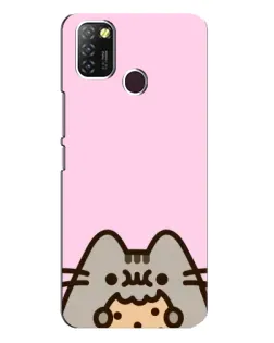 Чехол для Infinix Hot 10 Lite с картинкой «Pusheen и печенье»