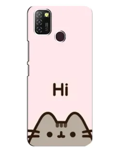 Чехол для Infinix Hot 10 Lite с картинкой «Пушин говорит Hi»