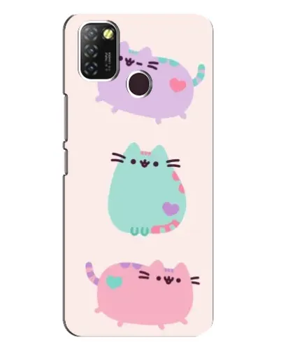 Чехол для Infinix Hot 10 Lite с картинкой «Pusheen трио»