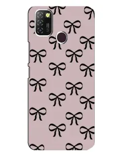 Чехол для Infinix Hot 10 Lite с картинкой «Черные бантики»