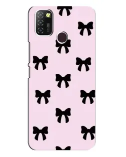 Чехол для Infinix Hot 10 Lite с картинкой «Черные банты Coquette»