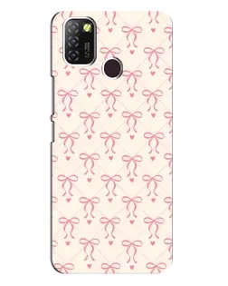 Чехол для Infinix Hot 10 Lite с картинкой «Розовые бантики Coquette»