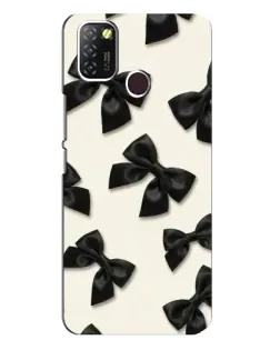 Чехол для Infinix Hot 10 Lite с картинкой «Черные бантики»
