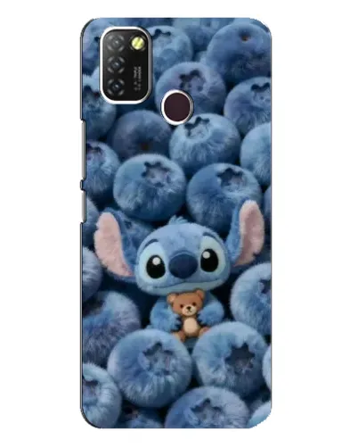 Чехол для Infinix Hot 10 Lite с картинкой «Стич и голубика»