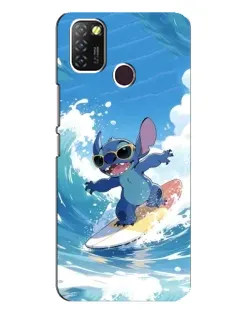 Чехол для Infinix Hot 10 Lite с картинкой «Стич на волне»