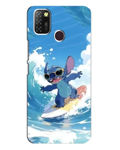 Чехол для Infinix Hot 10 Lite с картинкой «Стич на волне»