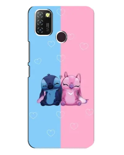 Чехол для Infinix Hot 10 Lite с картинкой «Stitch и Angel Love»