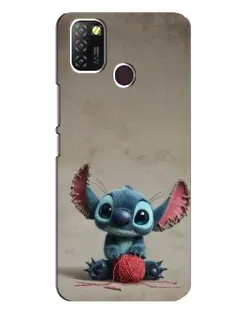 Чехол для Infinix Hot 10 Lite с картинкой «Стич на коричневом фоне»