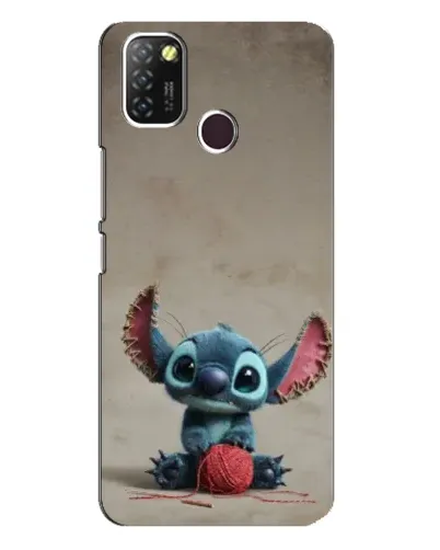 Чехол для Infinix Hot 10 Lite с картинкой «Стич на коричневом фоне»