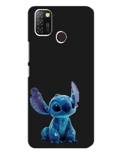 Чехол для Infinix Hot 10 Lite с картинкой «Стич на черном»