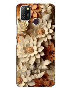 Чохол для Infinix Hot 10 Lite з картинкою «Бежевий флористичний декор» Чохол для Infinix Hot 10 Lite з картинкою «Бежевий флористичний декор»