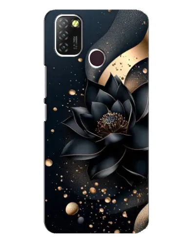 Чехол для Infinix Hot 10 Lite с картинкой «Черный лотос»