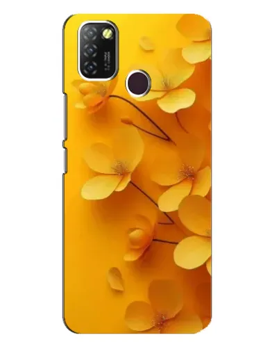 Чехол для Infinix Hot 10 Lite с картинкой «Золотые лепестки»