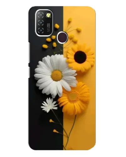 Чехол для Infinix Hot 10 Lite с картинкой «Подсолнух и ромашка»