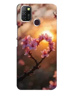 Чохол для Infinix Hot 10 Lite з картинкою «Рожевий цвіт сердечко на тлі заходу» Чохол для Infinix Hot 10 Lite з картинкою «Рожевий цвіт сердечко на тлі заходу»