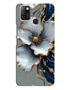 Чохол для Infinix Hot 10 Lite з картинкою «Біла квітка та золотий флюїд» Чохол для Infinix Hot 10 Lite з картинкою «Біла квітка та золотий флюїд»