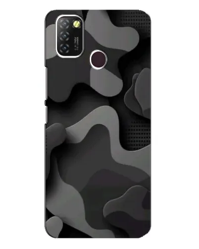 Чохол для Infinix Hot 10 Lite з картинкою «Темний абстрактний камуфляж»