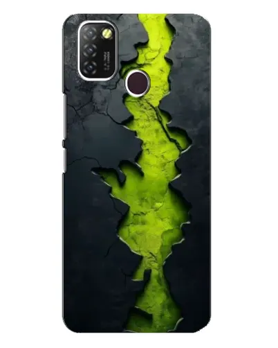 Чохол для Infinix Hot 10 Lite з картинкою «Салатовий розлом скелі»