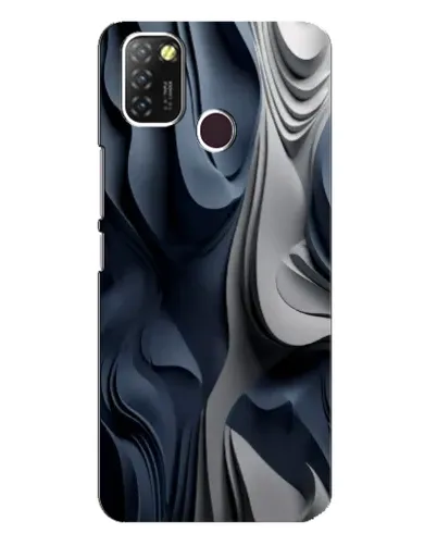 Чохол для Infinix Hot 10 Lite з картинкою «Об'ємні сині складки»