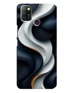 Чохол для Infinix Hot 10 Lite з картинкою «Об'ємні чорно-білі стрічки» Чохол для Infinix Hot 10 Lite з картинкою «Об'ємні чорно-білі стрічки»