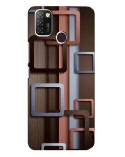 Чохол для Infinix Hot 10 Lite з картинкою «Коричневі об'ємні квадрати» Чохол для Infinix Hot 10 Lite з картинкою «Коричневі об'ємні квадрати»