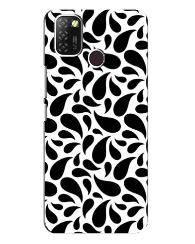 Чохол для Infinix Hot 10 Lite з картинкою «Контрастні чорні краплі»