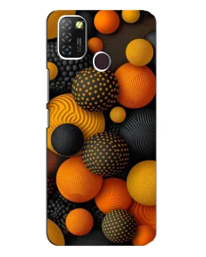 Чохол для Infinix Hot 10 Lite з картинкою «Об'ємні помаранчеві сфери»