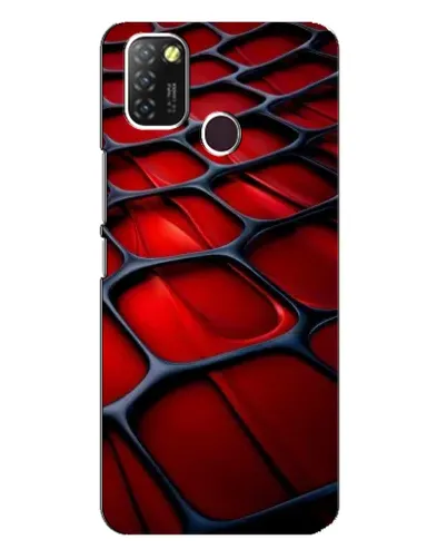 Чохол для Infinix Hot 10 Lite з картинкою «Червона глянцева сітка»