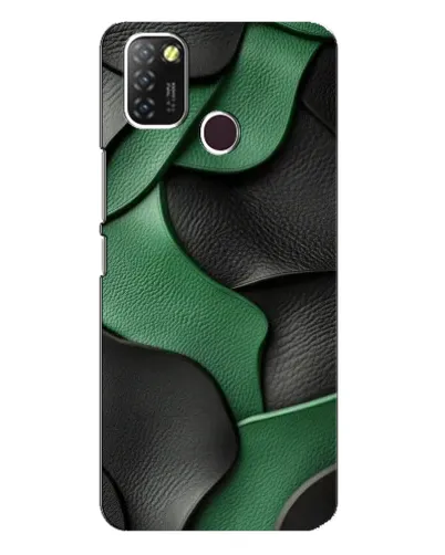 Чохол для Infinix Hot 10 Lite з картинкою «Зелені шкіряні хвилі»