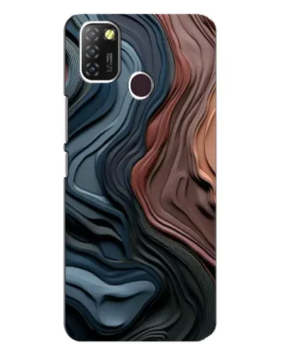 Чохол для Infinix Hot 10 Lite з картинкою «Кольорові хвилі каньйону»