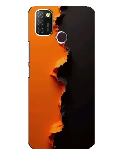 Чохол для Infinix Hot 10 Lite з картинкою «Помаранчевий розлом»