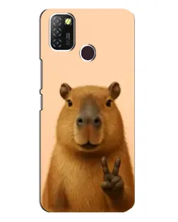Чехол для Infinix Hot 10 Lite с картинкой «Капибара виктория» Чехол для Infinix Hot 10 Lite с картинкой «Капибара виктория»