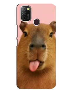 Чехол для Infinix Hot 10 Lite с картинкой «Капибара с языком» Чехол для Infinix Hot 10 Lite с картинкой «Капибара с языком»