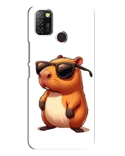 Чехол для Infinix Hot 10 Lite с картинкой «Капибара в очках» Чехол для Infinix Hot 10 Lite с картинкой «Капибара в очках»