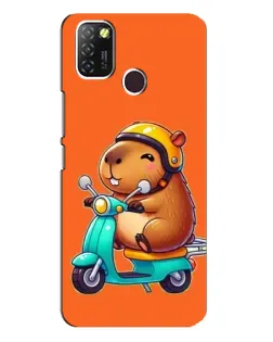 Чехол для Infinix Hot 10 Lite с картинкой «Капибара на скутере» Чехол для Infinix Hot 10 Lite с картинкой «Капибара на скутере»