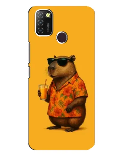 Чехол для Infinix Hot 10 Lite с картинкой «Капибара на отдыхе»