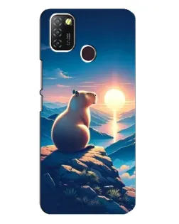 Чехол для Infinix Hot 10 Lite с картинкой «Закат солнца с капибарой» Чехол для Infinix Hot 10 Lite с картинкой «Закат солнца с капибарой»