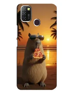 Чехол для Infinix Hot 10 Lite с картинкой «Капибара с пиццей» Чехол для Infinix Hot 10 Lite с картинкой «Капибара с пиццей»