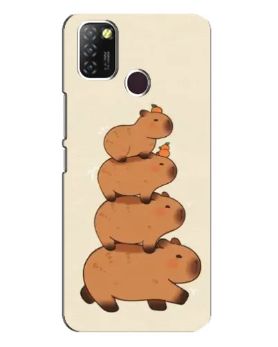 Чехол для Infinix Hot 10 Lite с картинкой «Башня из капибар»